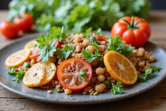 Článek o výhodách rostlinné stravy s obrázkem zeleniny
